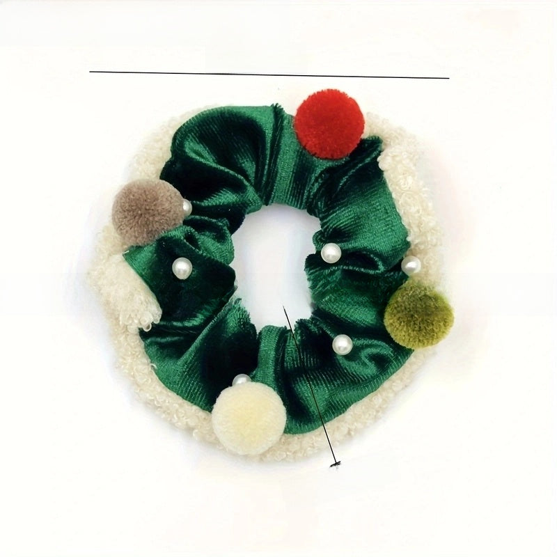 Christmas Minimalist Women's Christmas Tree Santa Claus Hair Tie