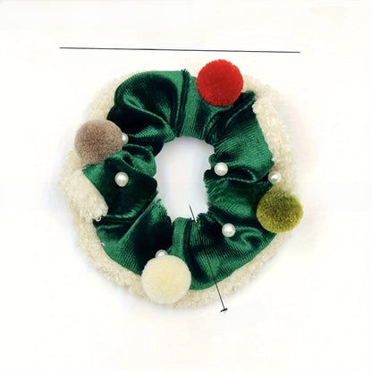 Christmas Minimalist Women's Christmas Tree Santa Claus Hair Tie