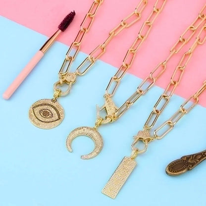 Copper Plating Geometric Necklace