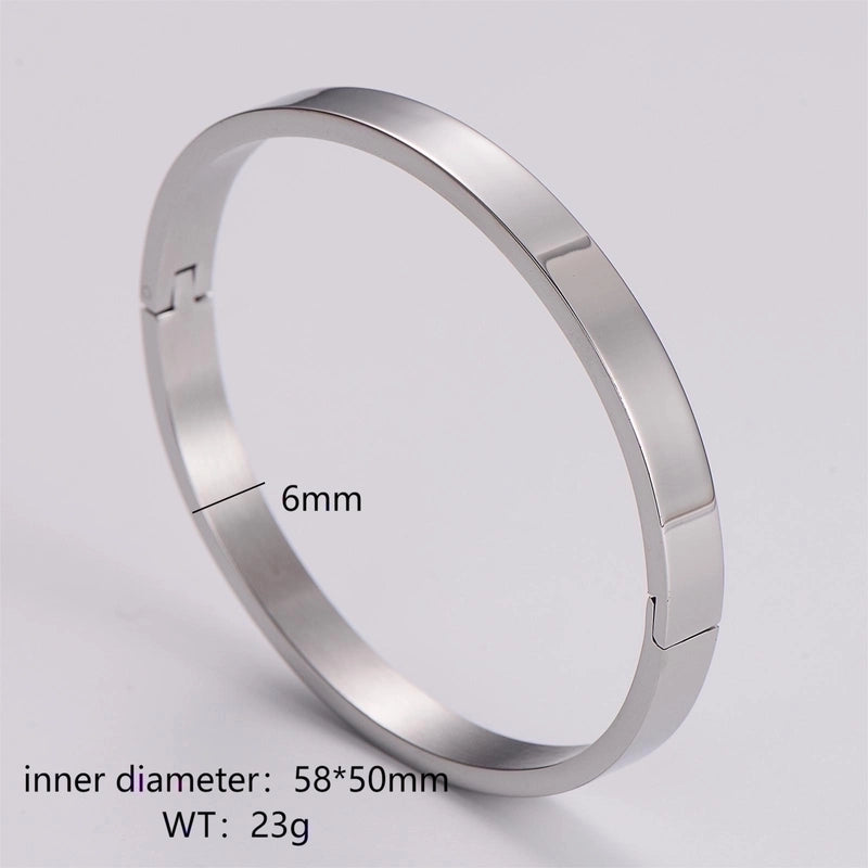 Minimalist Circle Stainless Steel Bangle In Bulk