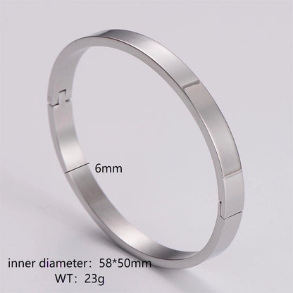 Minimalist Circle Stainless Steel Bangle In Bulk
