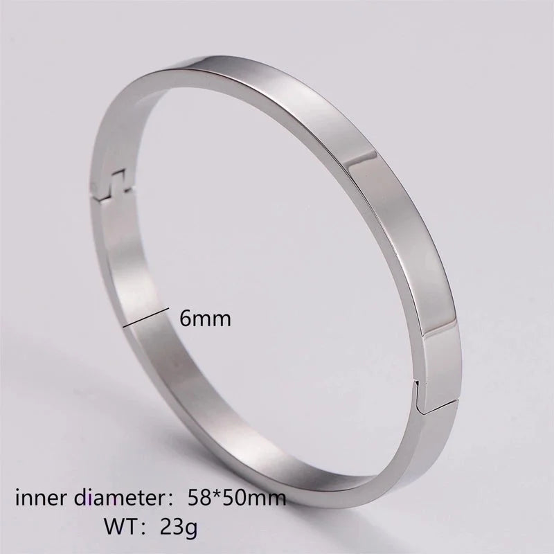 Minimalist Circle Stainless Steel Bangle In Bulk