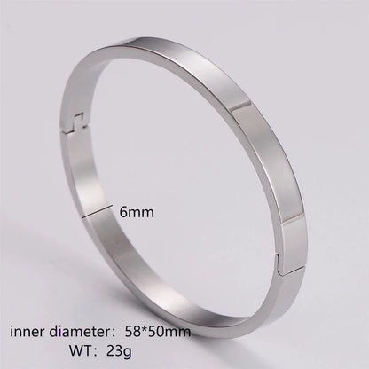 Minimalist Circle Stainless Steel Bangle In Bulk