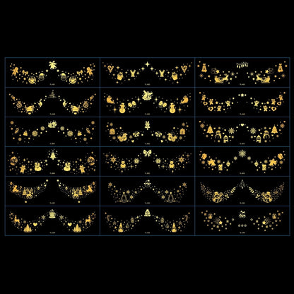 Christmas Christmas Tree Santa Claus Elk Transfer Decal Tattoos & Body Art 1 Set