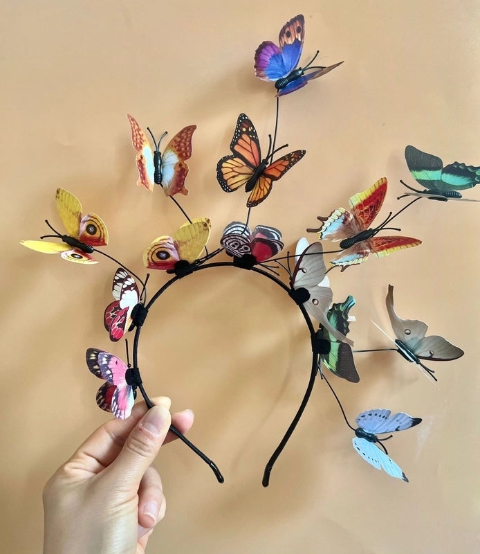 Luminous Hairband Christmas Butterfly Headband Concert Headwear Scenic Spot Night Market Tourist Scene Source