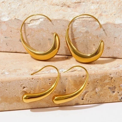 3 Pieces Minimalist Geometric Plating 304 Stainless Steel 16K Gold Plated White Gold Plated Gold Plated Drop Earrings