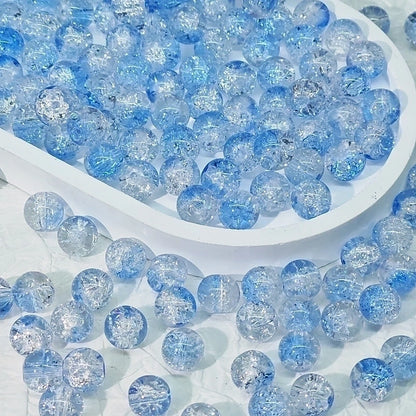 50 PCS/Package Diameter 10mm Diameter 8mm Glass Crackle Glass Beads Round Jewelry Accessories