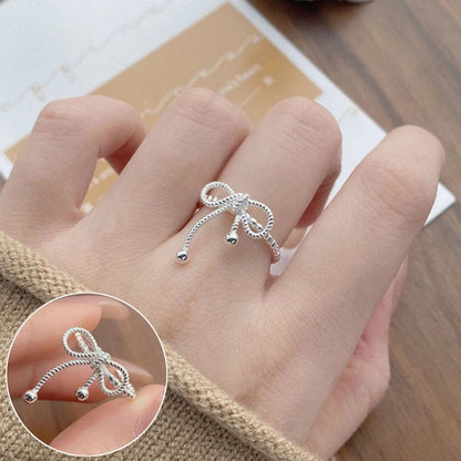 Vintage Style Bow Knot Copper Plating Open Rings