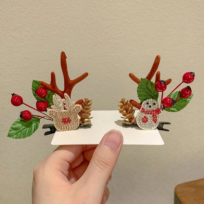 Christmas Fashion Antlers Resin Daily Hairpin