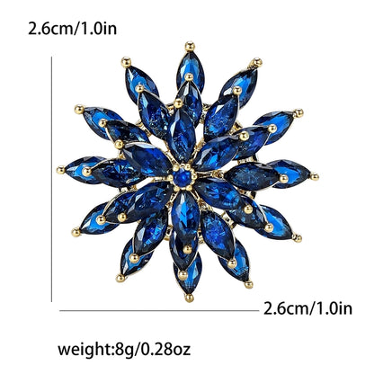 Shiny Pin Snowflake Copper Women's Brooches