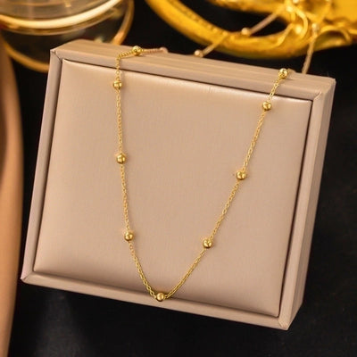 304 Stainless Steel 18K Gold Plated Minimalist Plating Inlay U Shape Heart Shape Acrylic Artificial Rhinestones Plastic Pendant Necklace