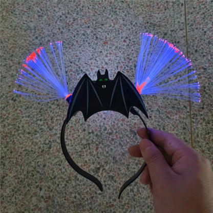 Halloween Dress Up Flashing Pumpkin Ghost Hair Hoop Ghost Festival Party Headdress