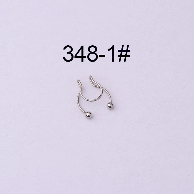Nose Rings & Studs Geometric 316 Stainless Steel Plating