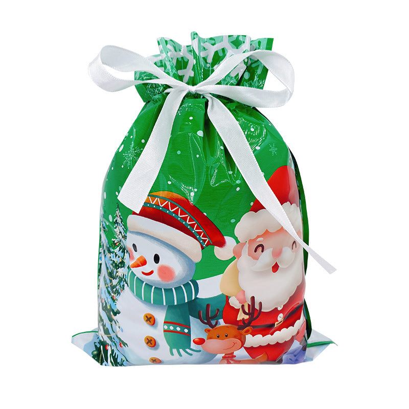 Christmas Gift Bag 2025 Santa Claus Style Drawstring Bag Candy Packaging Gift Bag
