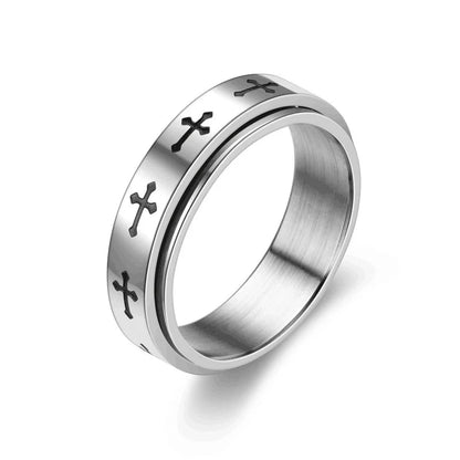 Minimalist Tortoise Titanium Steel Rings