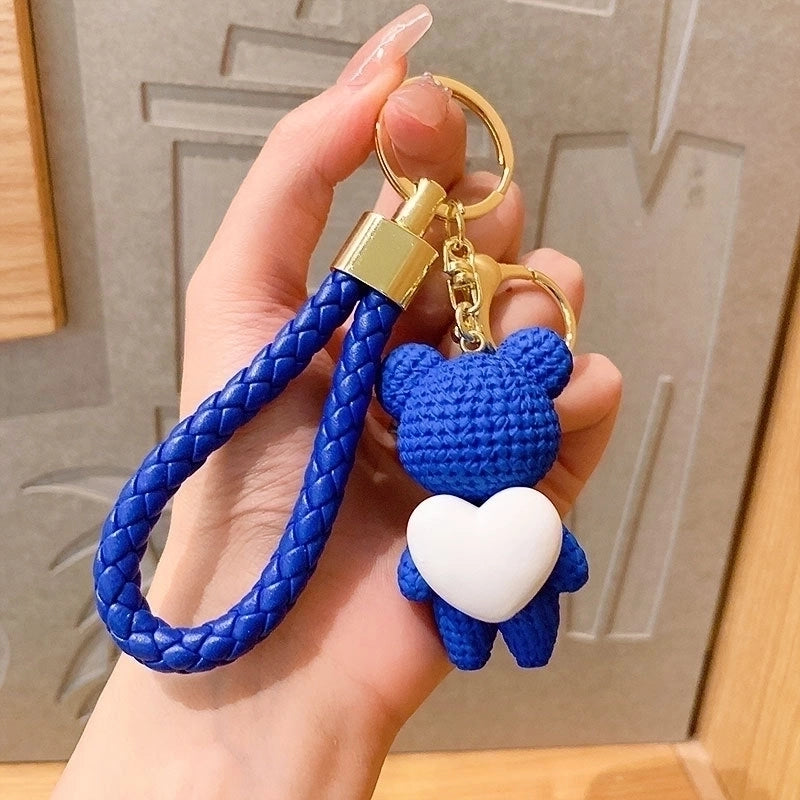 Creative Love Bear Key Chain Carrying Good Slaughter Running With Couple Doll Key Chain Pendant Bag Pendant