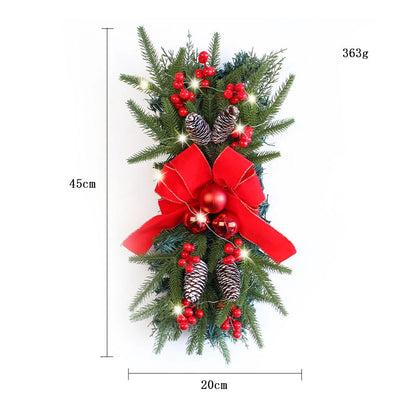 Christmas Retro Pine Cones Bow Knot Plastic Party Garlands