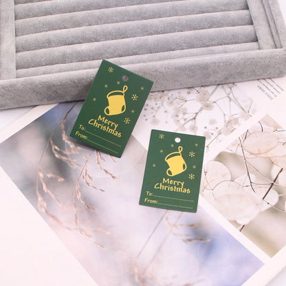 100 PCS/Package Minimalist Classic Style Christmas Color Block Jewelry Packaging Cards