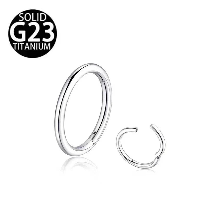 1 Piece Nose Rings & Studs Basic Solid Color Pure Titanium