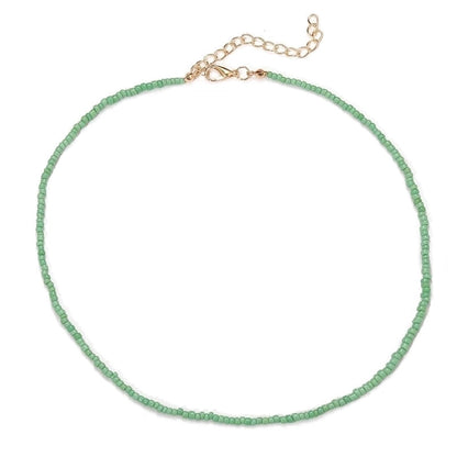 12 Pieces Minimalist Geometric Beaded Inlaid Pearls Women\'s Necklace