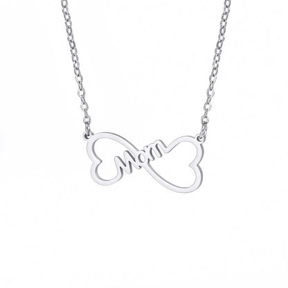 Casual Letter Heart Shape 304 Stainless Steel 14K Gold Plated Asymmetrical Pendant Necklace