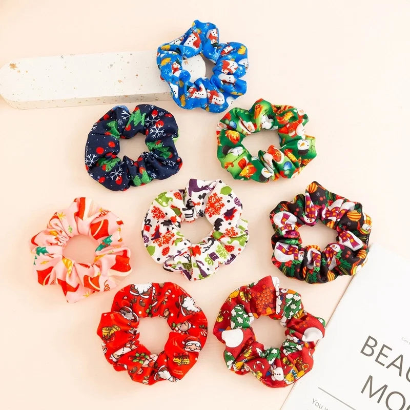 Christmas Circles Snowman Bells Santa Claus Antlers Hat Gift Crutch Party Holiday Colon Circles