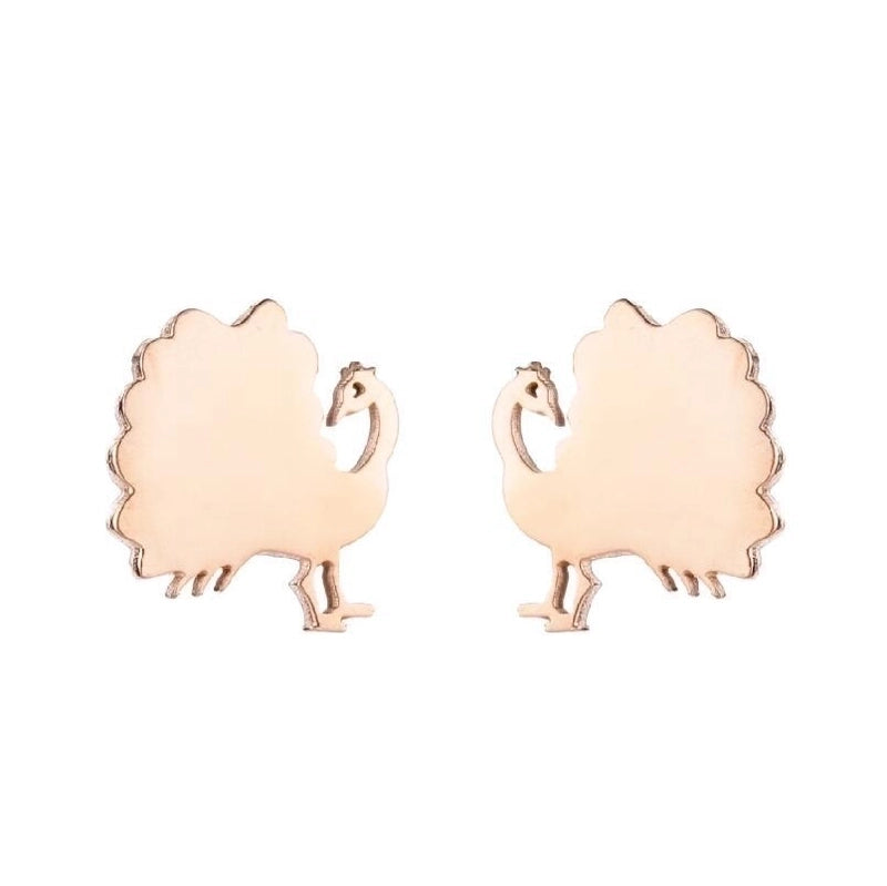 1 Pair Fashion Animal Plating 304 Stainless Steel 18K Gold Plated Ear Studs