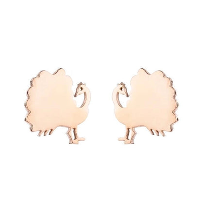 1 Pair Fashion Animal Plating 304 Stainless Steel 18K Gold Plated Ear Studs