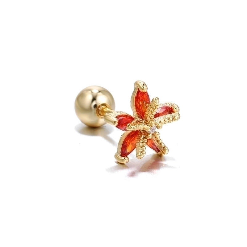 Spin Ball Earring Marine Animal Ear Bone Studs Single