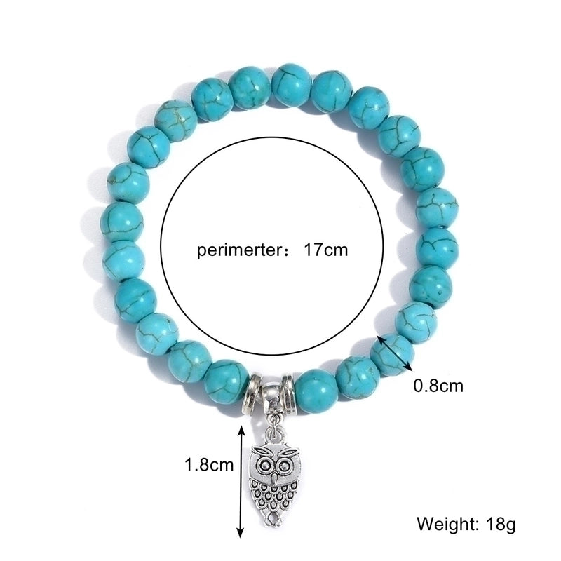 Fashion Starfish Butterfly Turquoise Beaded Women\'s Bracelets 1 Piece