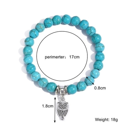 Fashion Starfish Butterfly Turquoise Beaded Women\'s Bracelets 1 Piece