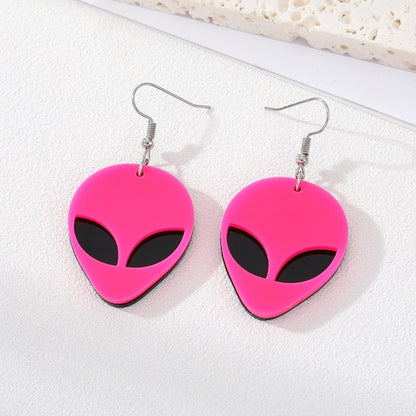 2 Pieces Halloween Fashion Skull Plating Copper Drop Earrings