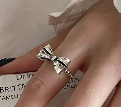 Vintage Style Bow Knot Copper Plating Open Rings