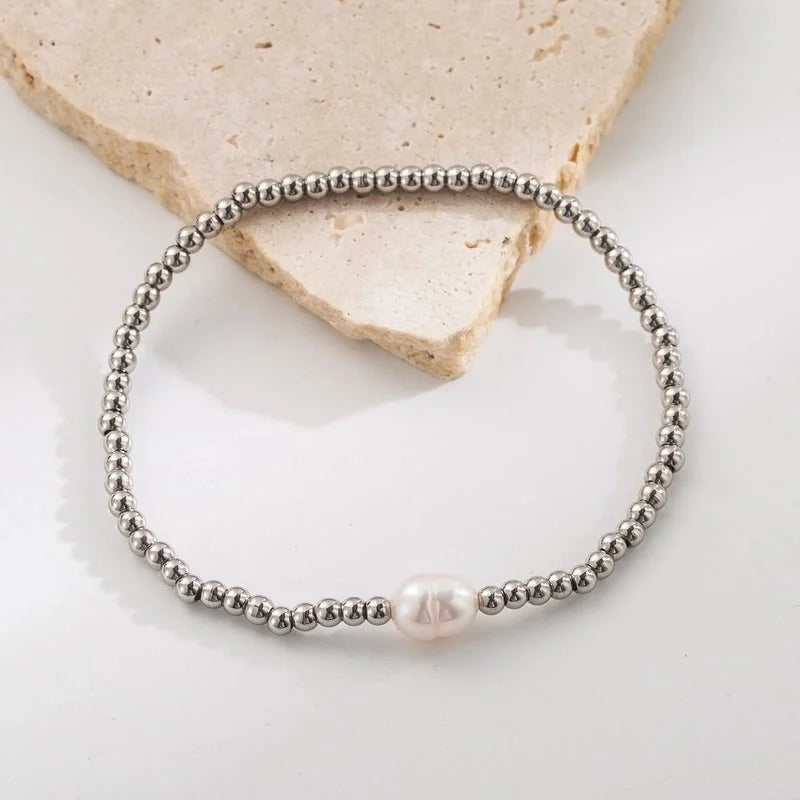 Vacation Beach Sweet Solid Color 304 Stainless Steel 18K Gold Plated Bracelets In Bulk