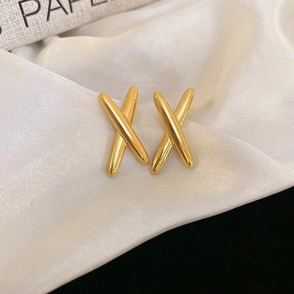 1 Pair IG Style French Style Classic Style Geometric Round Heart Shape Plating Titanium Steel Drop Earrings Earrings Ear Studs