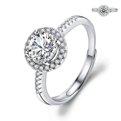 Minimalist Round Copper Inlay Zircon Open Rings