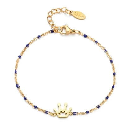 Minimalist Classic Style Crown Stainless Steel Plating Bracelets
