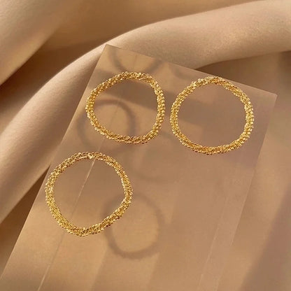 Minimalist Solid Color Titanium Steel Plating Gold Plated Rings