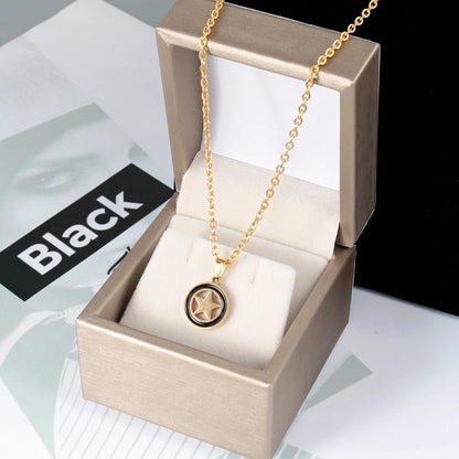 Fashion Heart Shape Stainless Steel Titanium Steel Plating Inlay Zircon Pendant Necklace 1 Piece