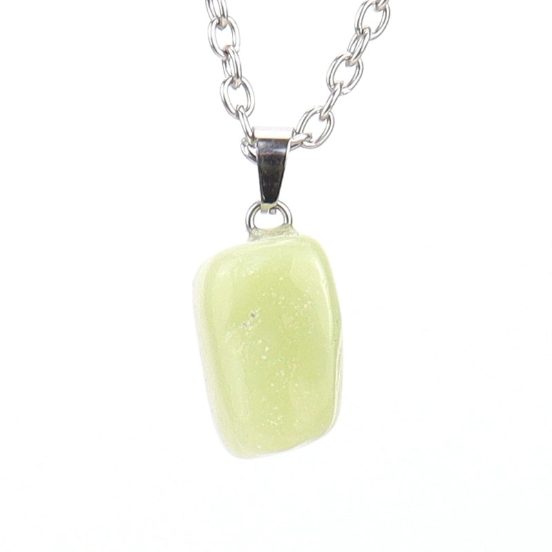 Minimalist Geometric Natural Stone Ferroalloy Knitting Pendant Necklace