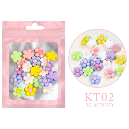 Cute Animal Fruit Flower Resin Nail Patches Nail Supplies