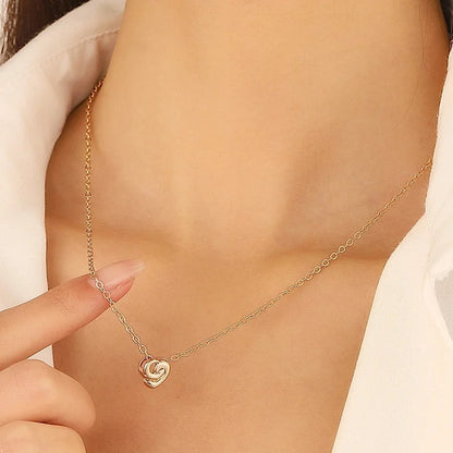 Copper Heart Shape Pendant Necklace