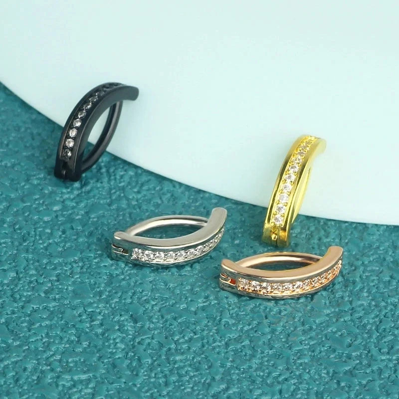 1 Piece Belly Rings Minimalist Classic Style Solid Color 304 Stainless Steel Inlay Belly Rings