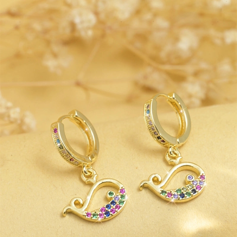 1 Pair Elegant Minimalist Cross Life Tree Plating Copper Zircon Drop Earrings