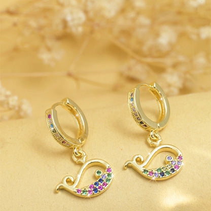 1 Pair Elegant Minimalist Cross Life Tree Plating Copper Zircon Drop Earrings