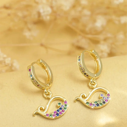 1 Pair Elegant Minimalist Cross Life Tree Plating Copper Zircon Drop Earrings