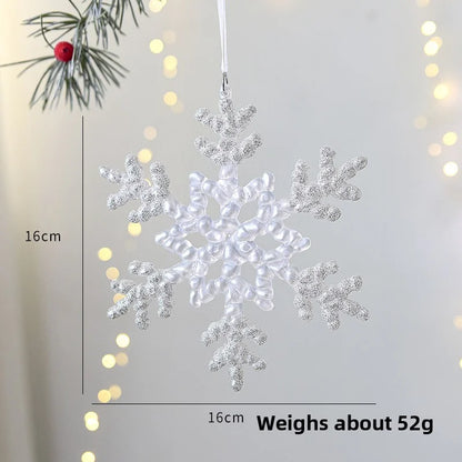Christmas Decoration Transparent Glitter Acrylic Snowflake Gold Snowflake Christmas Tree Window Decoration Pendant