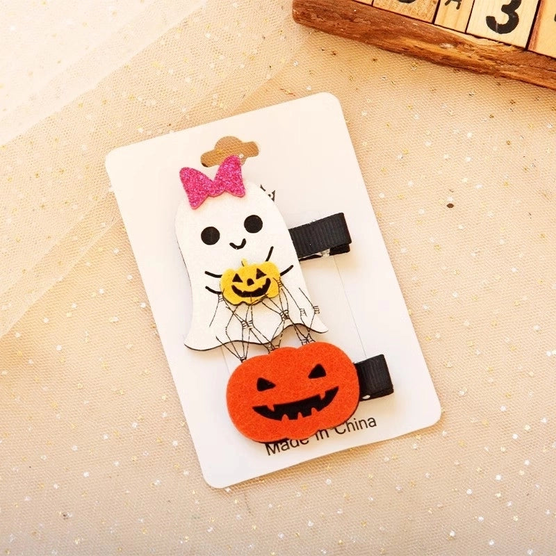 Halloween Cute Funny Unisex Pumpkin Bat Ghost Hair Clip