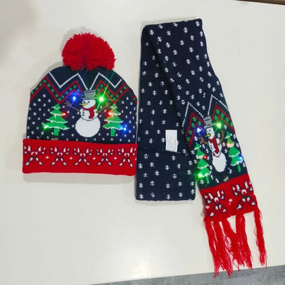 Kid'S IG Style Santa Claus Elk Pom Poms Wool Cap