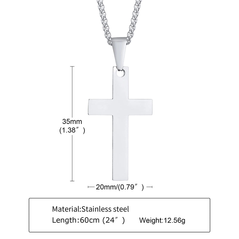 Jewelry Religion Cross 304 Stainless Steel Pendant Necklace